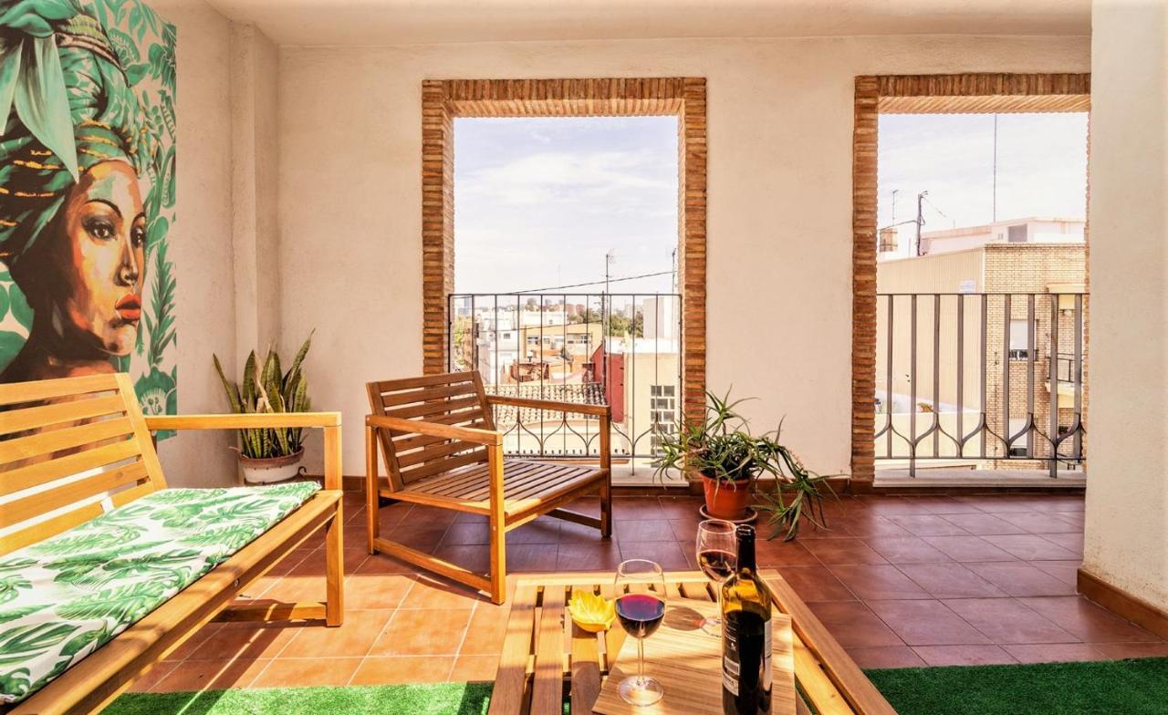 Penthouse Duplex In A 4 Floors Spanish House -8 Min To Center By Metro 瓦伦西亚 外观 照片