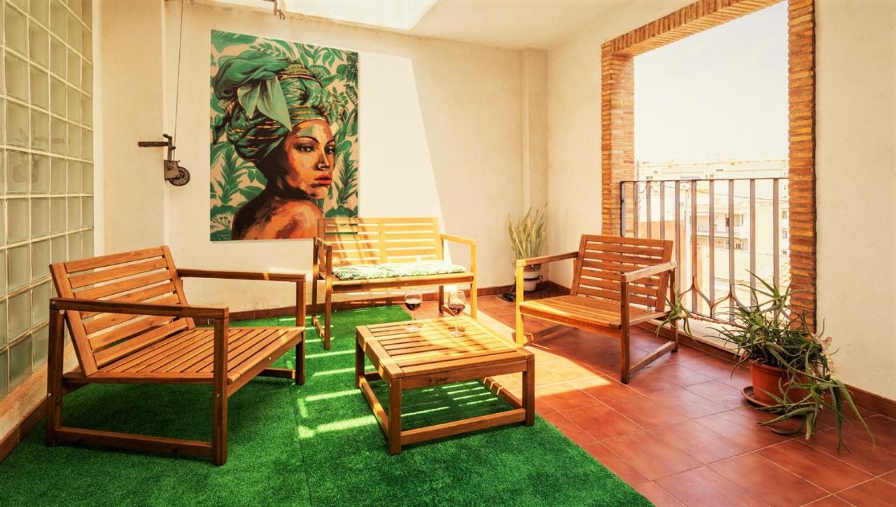 Penthouse Duplex In A 4 Floors Spanish House -8 Min To Center By Metro 瓦伦西亚 外观 照片