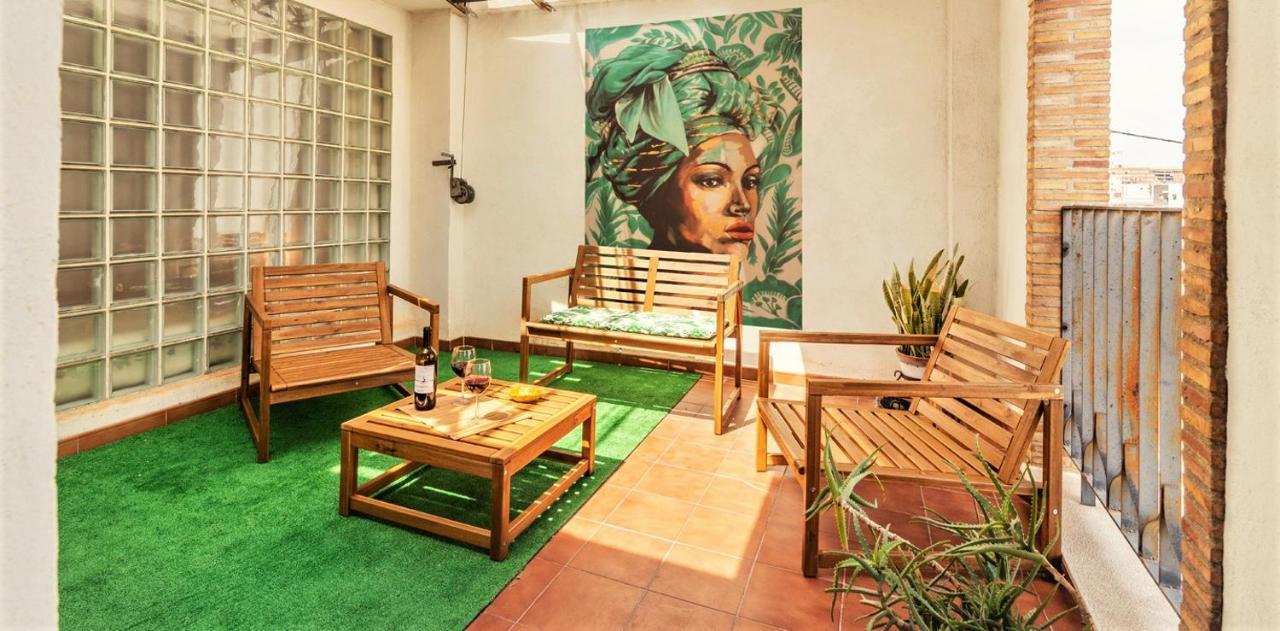 Penthouse Duplex In A 4 Floors Spanish House -8 Min To Center By Metro 瓦伦西亚 外观 照片